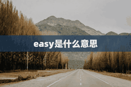 easy是什么意思(easy是什么意思中文)